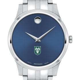 Tulane Men&#39;s Movado Collection Stainless Steel Watch with Blue Dial Shot #1