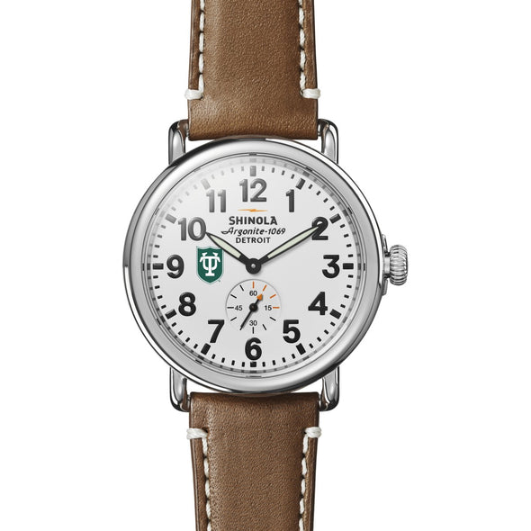 Tulane Shinola Watch, The Runwell 41 mm White Dial Shot #2