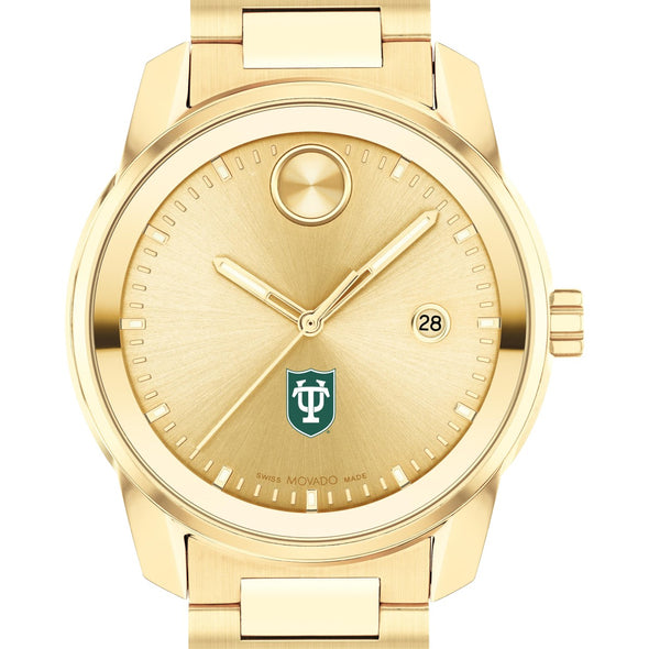 Tulane University Men&#39;s Movado BOLD Gold with Date Window Shot #1