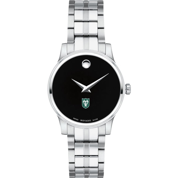 Tulane Women&#39;s Movado Stainless Steel Watch with Black Dial Shot #2