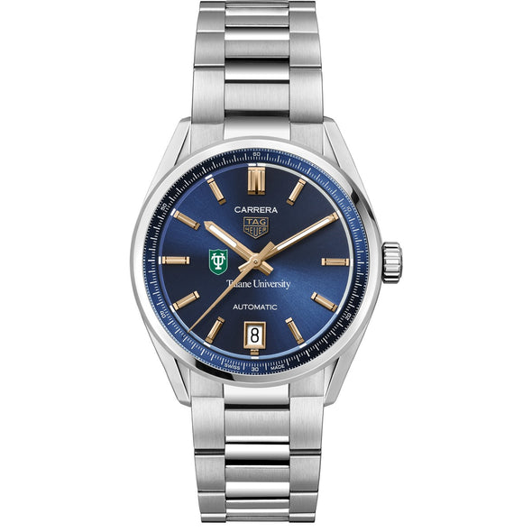 Tulane Women&#39;s TAG Heuer Steel Carrera with Blue Dial Shot #2