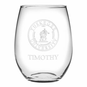 Tuskegee Stemless Wine Glasses Made in the USA Shot #1