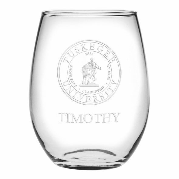 Tuskegee Stemless Wine Glasses Made in the USA Shot #1