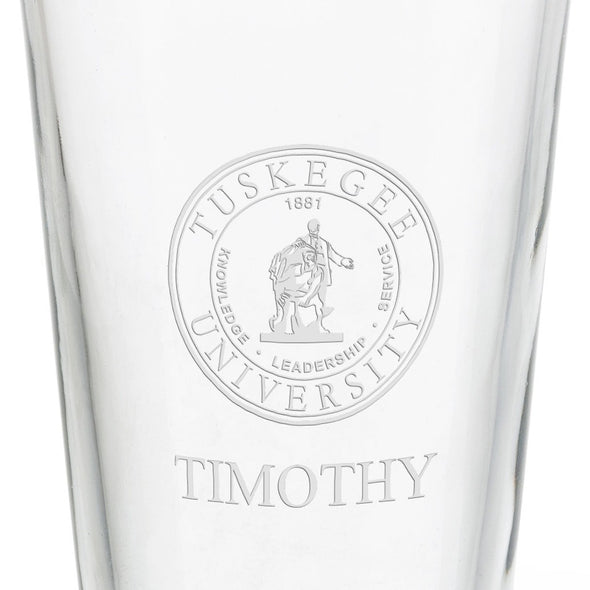 Tuskegee University 16 oz Pint Glass Shot #3