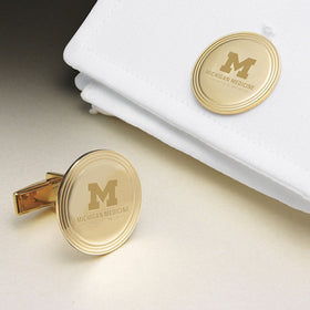 U-M Medical School 14K Gold Cufflinks Shot #1