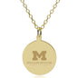 U-M Medical School 14K Gold Pendant & Chain Shot #1