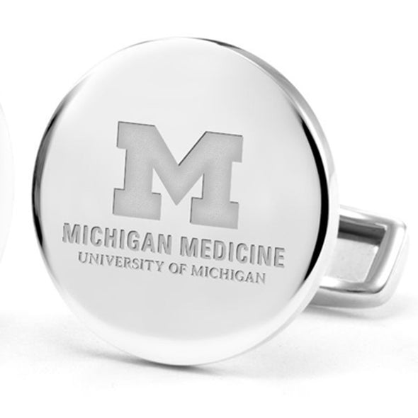 U-M Medical School Cufflinks in Sterling Silver Shot #2