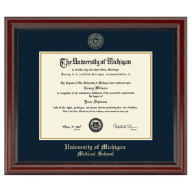 U-M Medical School Diploma Frame, the Fidelitas Shot #1