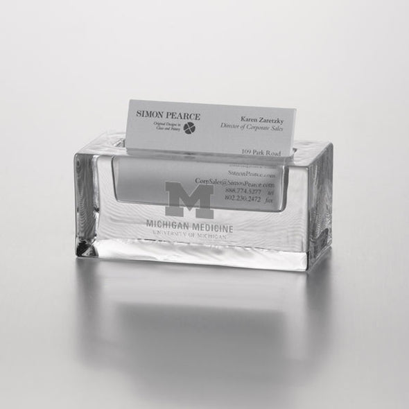 U-M Medical School Glass Business card holder by Simon Pearce Shot #1