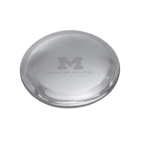 U-M Medical School Glass Dome Paperweight by Simon Pearce Shot #1