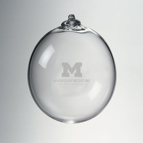 U-M Medical School Glass Ornament by Simon Pearce Shot #1