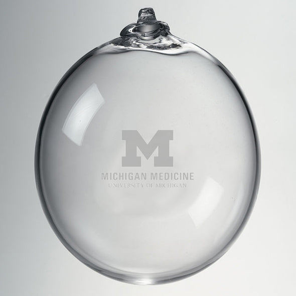 U-M Medical School Glass Ornament by Simon Pearce Shot #2