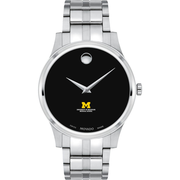 U-M Medical School Men&#39;s Movado Collection Stainless Steel Watch with Black Dial Shot #2