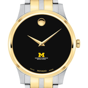 U-M Medical School Men&#39;s Movado Collection Two-Tone Watch with Black Dial Shot #1