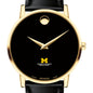 U-M Medical School Men's Movado Gold Museum Classic Leather Shot #1