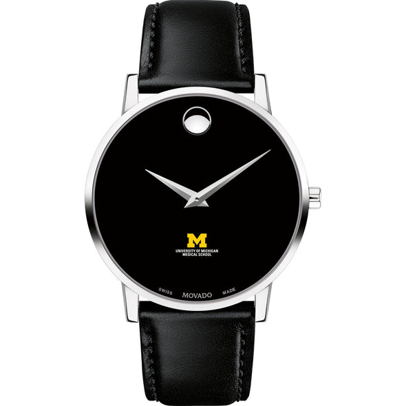 U-M Medical School Men&#39;s Movado Museum with Leather Strap Shot #2