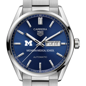 U-M Medical School Men&#39;s TAG Heuer Carrera with Blue Dial &amp; Day-Date Window Shot #1