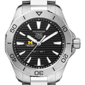 U-M Medical School Men&#39;s TAG Heuer Steel Aquaracer with Black Dial Shot #1