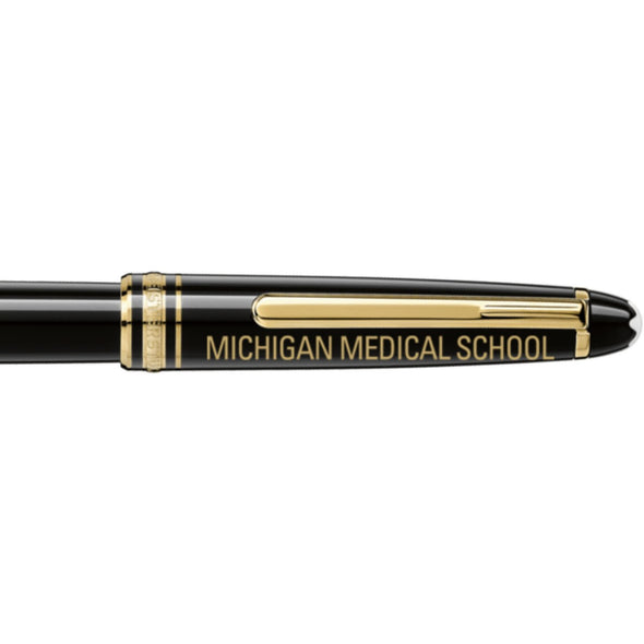 U-M Medical School Montblanc Meisterstück Classique Rollerball Pen in Gold Shot #2