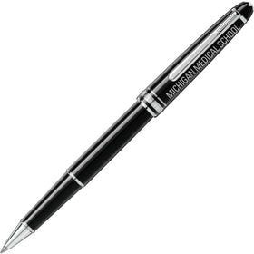 U-M Medical School Montblanc Meisterstück Classique Rollerball Pen in Platinum Shot #1