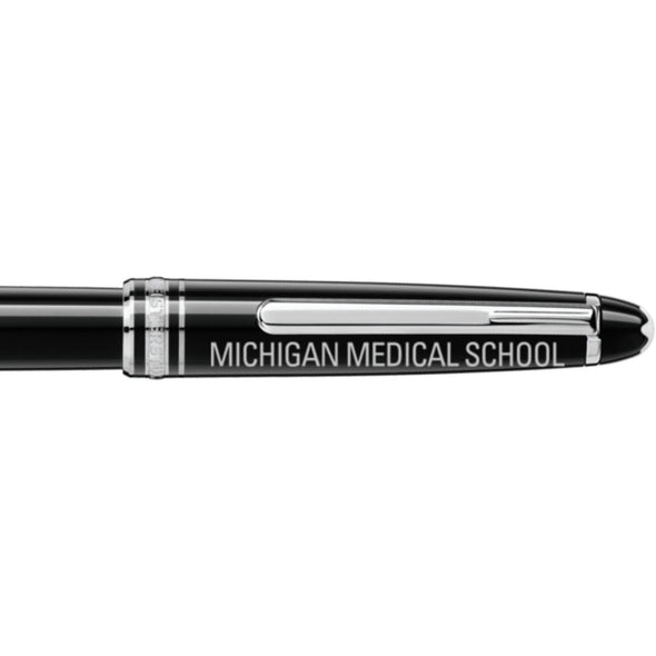 U-M Medical School Montblanc Meisterstück Classique Rollerball Pen in Platinum Shot #2