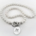 U-M Medical School Pearl Necklace with Sterling Silver Charm