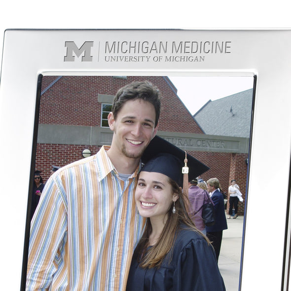 U-M Medical School Polished Pewter 5x7 Picture Frame Shot #2