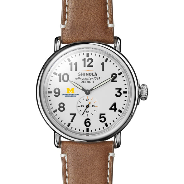 U-M Medical School Shinola Watch, The Runwell 47 mm White Dial Shot #2