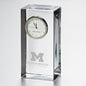 U-M Medical School Tall Glass Desk Clock by Simon Pearce Shot #1