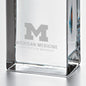 U-M Medical School Tall Glass Desk Clock by Simon Pearce Shot #2