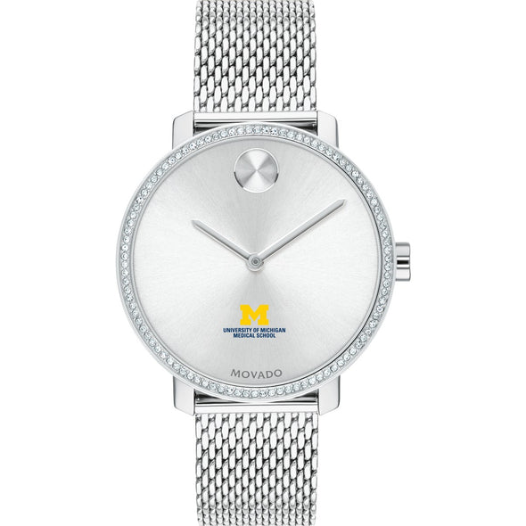 U-M Medical School Women&#39;s Movado Bold with Crystal Bezel &amp; Mesh Bracelet Shot #2