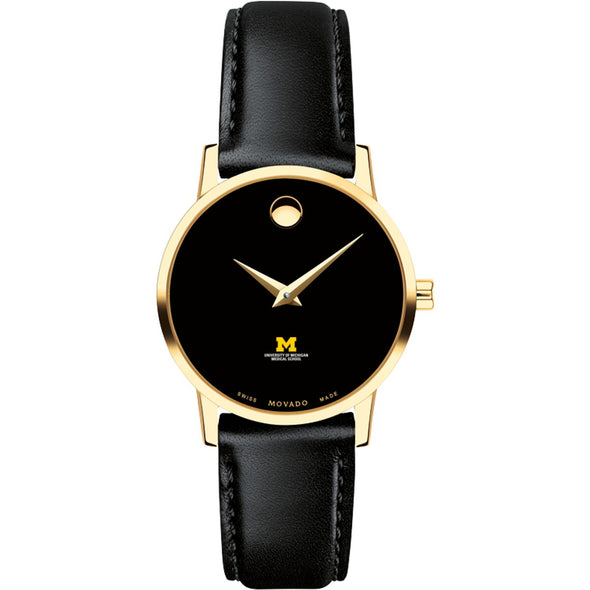 U-M Medical School Women&#39;s Movado Gold Museum Classic Leather Shot #2