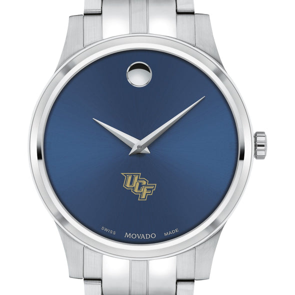 UCF Men&#39;s Movado Collection Stainless Steel Watch with Blue Dial Shot #1