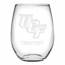 UCF Stemless Wine Glasses Made in the USA Shot #1