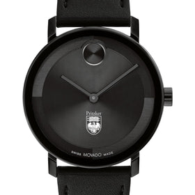 UChicago Pritzker School of Medicine Men&#39;s Movado BOLD with Black Leather Strap Shot #1