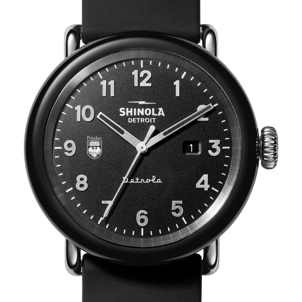 UChicago Pritzker School of Medicine Shinola Watch, The Detrola 43 mm Black Dial at M.LaHart &amp; Co. Shot #1