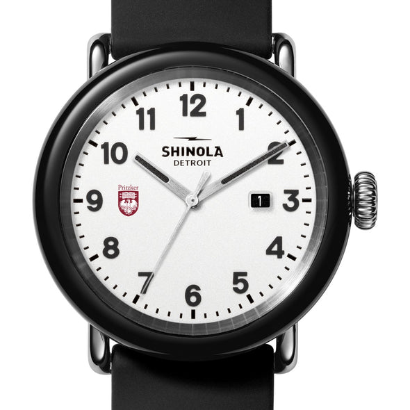 UChicago Pritzker School of Medicine Shinola Watch, The Detrola 43 mm White Dial at M.LaHart &amp; Co. Shot #1