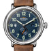 UChicago Pritzker School of Medicine Shinola Watch, The Runwell Automatic 45 mm Blue Dial and British Tan Strap at M.LaHart & Co.