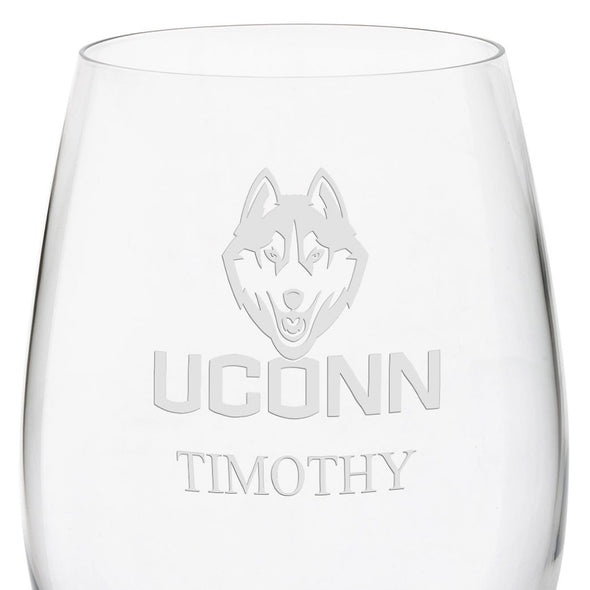 UConn Red Wine Glasses Shot #3