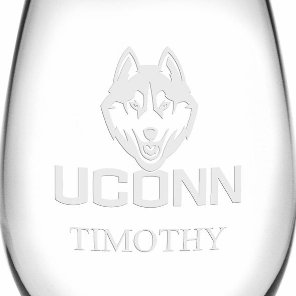 UConn Stemless Wine Glasses Made in the USA Shot #3