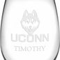 UConn Stemless Wine Glasses Made in the USA Shot #3