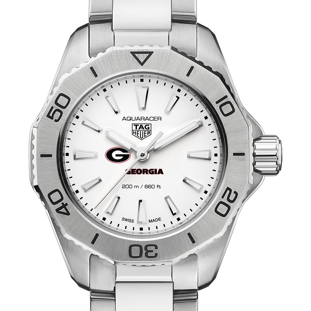 Georgia Women s TAG Heuer Steel Aquaracer with Silver Dial M