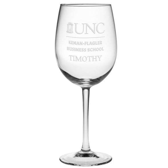 UNC Kenan–Flagler Business School Red Wine Glasses - Made in the USA Shot #2