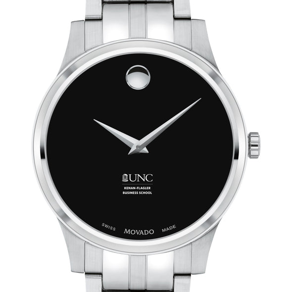 UNC Kenan-Flagler Men&#39;s Movado Collection Stainless Steel Watch with Black Dial Shot #1