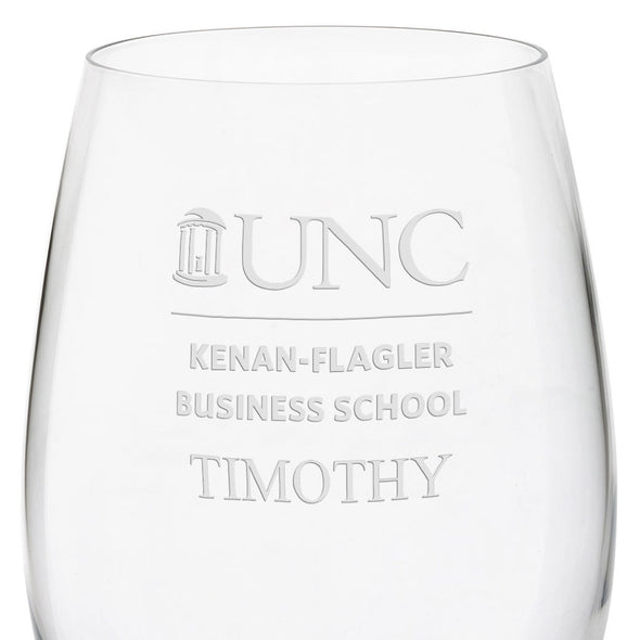 UNC Kenan-Flagler Red Wine Glasses Shot #3