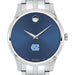 UNC Men's Movado Collection Stainless Steel Watch with Blue Dial