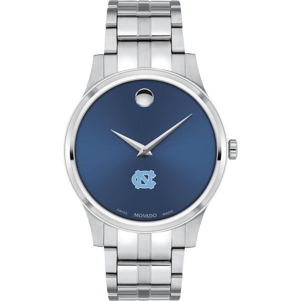 UNC Men&#39;s Movado Collection Stainless Steel Watch with Blue Dial Shot #2