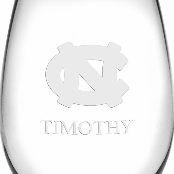 UNC Stemless Wine Glasses Made in the USA Shot #3