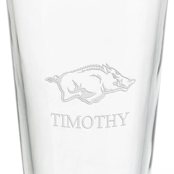 University of Arkansas 16 oz Pint Glass Shot #3