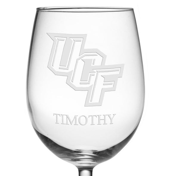 University of Central Florida Red Wine Glasses - Made in the USA Shot #3